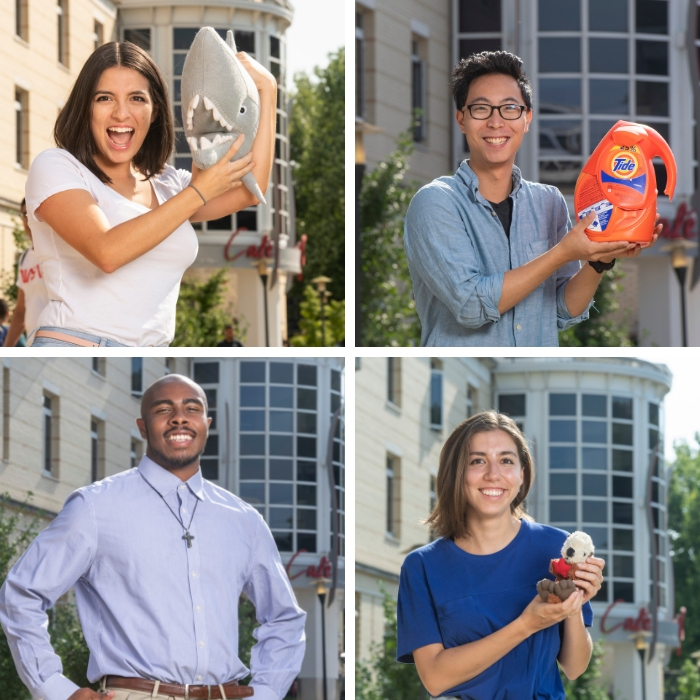 Grid photo of four different resident assistants